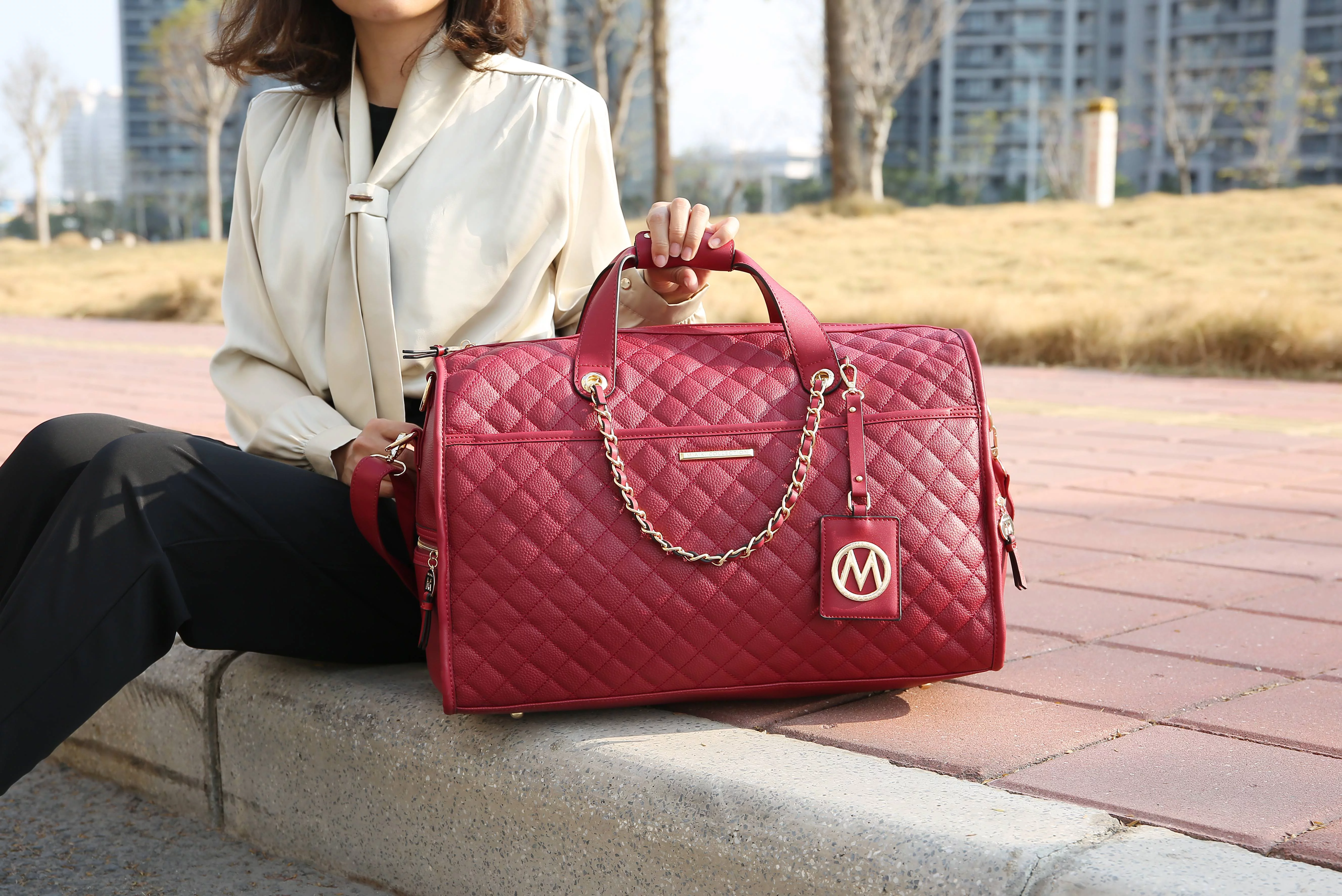 MKF Collection Lexie Duffle by Mia k. Handbag