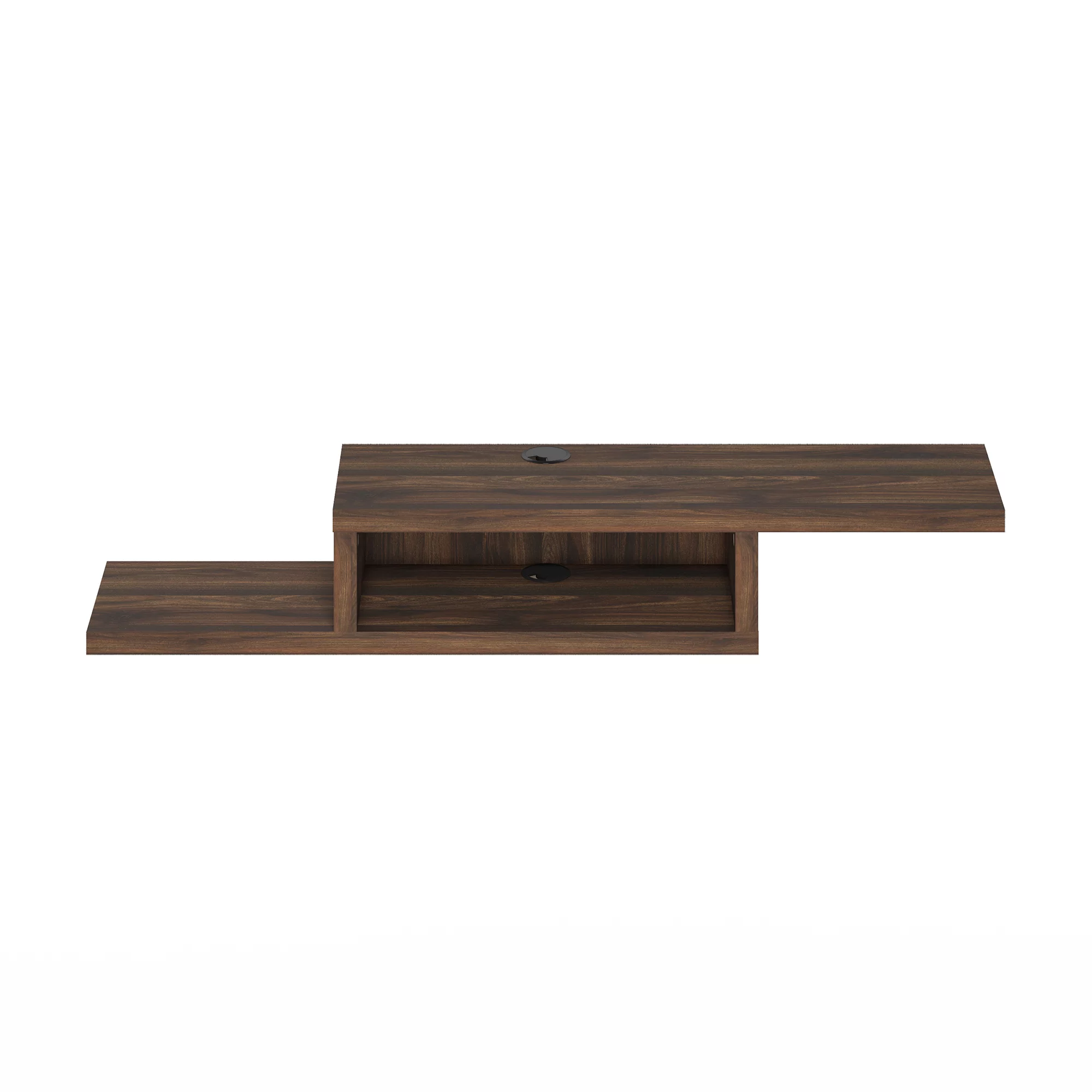Furinno Indo Wall Mounted Floating Media Console, 47 Inch, Columbia Walnut