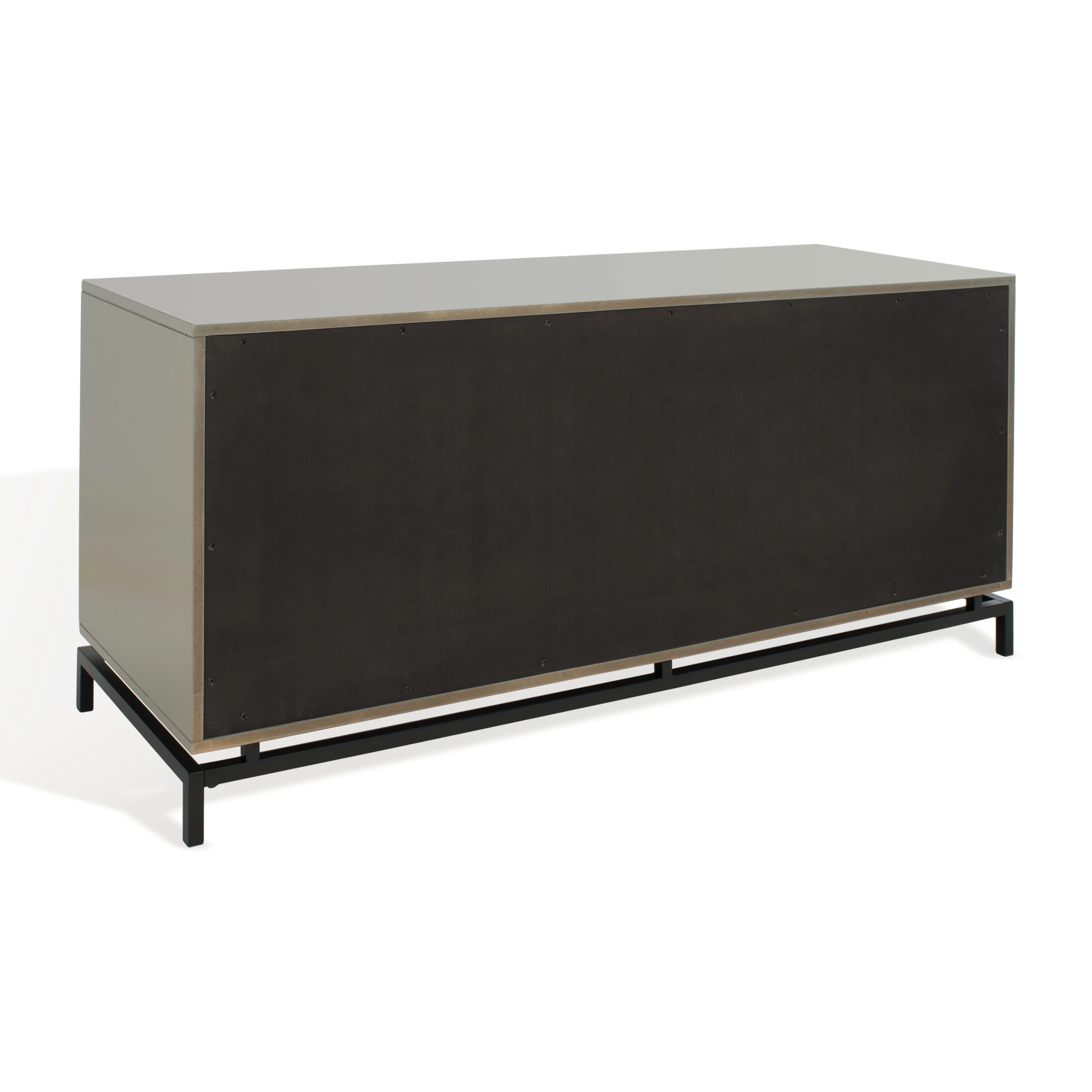 SAFAVIEH Couture Claudette Modern 4-Drawer Dresser, Dark Grey/Black