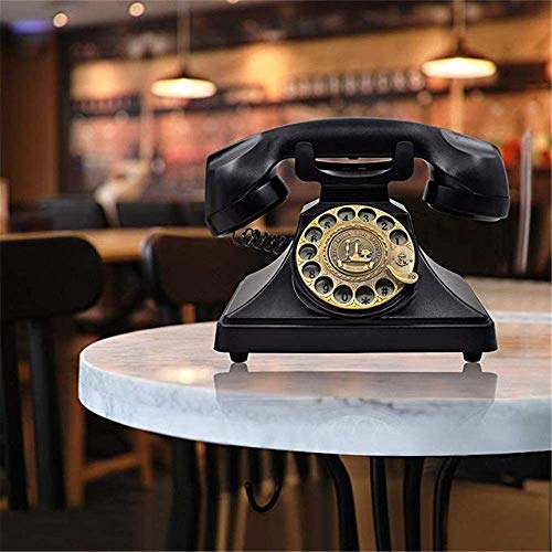 Retro Old Fashioned Telephone European Antique Telephone Rotary Dial Telephones Retro Landline Desk Telephone,Corded Phone Rotary Dial Home Phone