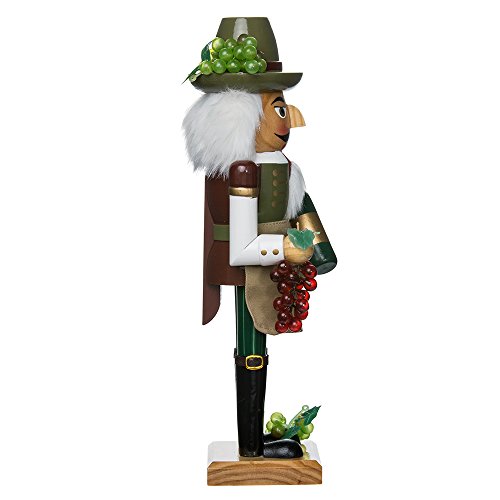 Kurt S. Adler Kurt Adler 15-Inch Wooden Wine Grower Nutcracker, Brown