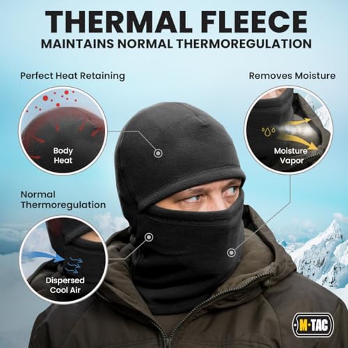 M-Tac Elite Winter Fleece Balaclava - Cold Weather Mask Thermal for Winter - Men Tactical
