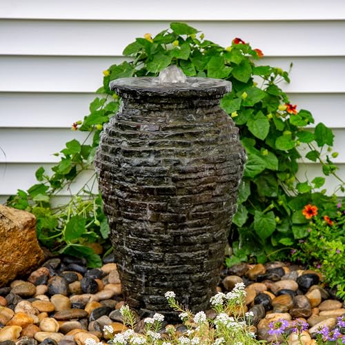 Aquascape Stacked Slate Urn Fountain, 24 inch H (61 cm), 78359