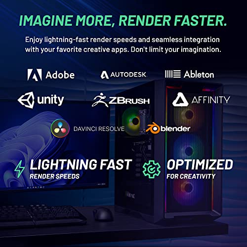 Skytech Nebula Gaming PC Desktop, Ryzen 5 5600 3.5 Ghz (4.4GHz Turbo Boost), NVIDIA RTX 3050 6GB GDDR6, 1TB SSD, 16GB DDR4 RAM 3200, 650W Gold PSU, Wi-Fi, Win 11 Home