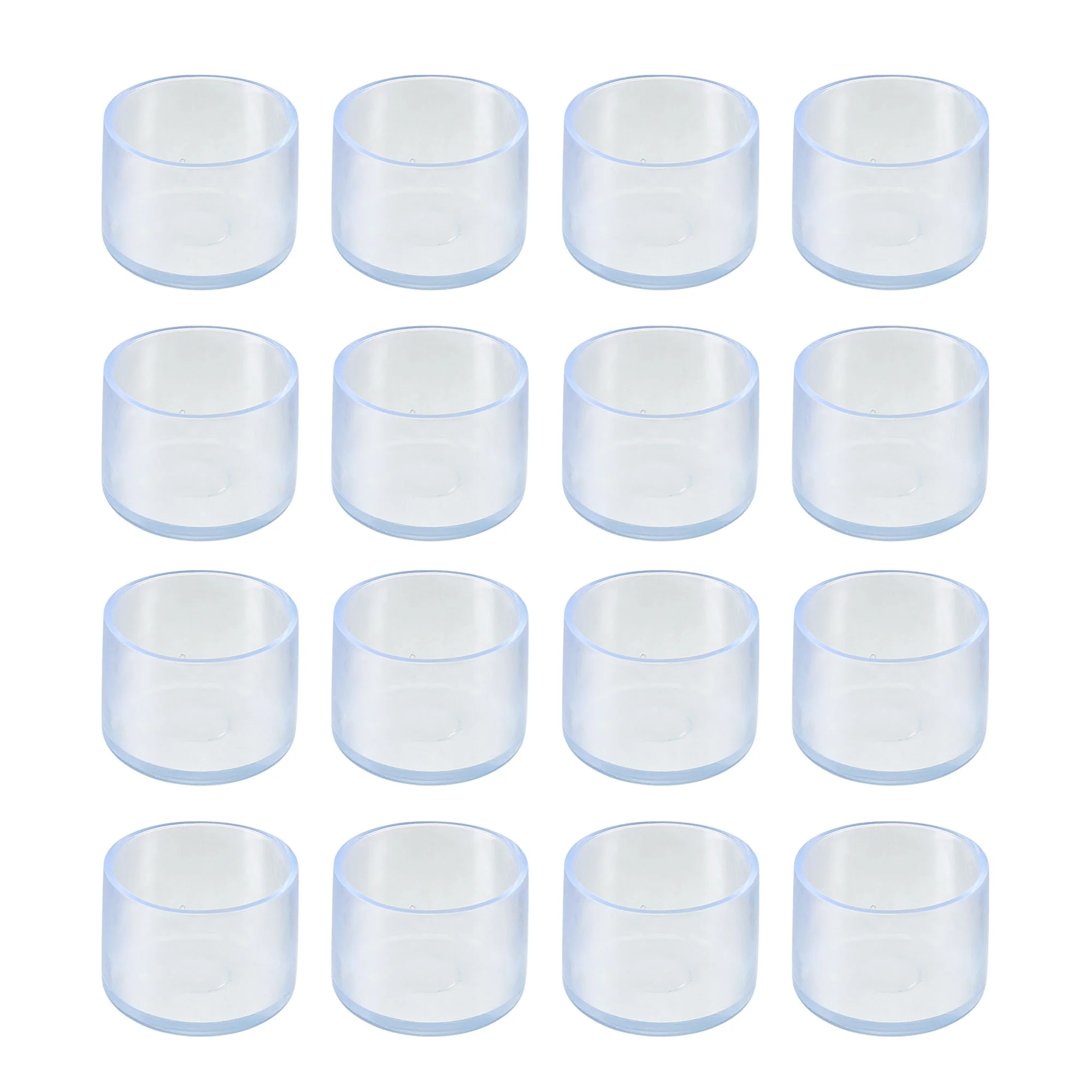 Clear Chair Leg Caps Feet Furniture Floor Protector 16pcs 1.5