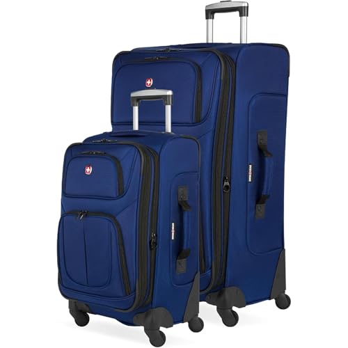 SwissGear Sion Softside Expandable Roller Luggage, Teal, 3 Piece Set (21/25/29)