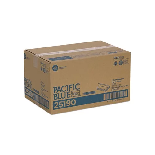 Georgia-Pacific Blue Basic C-Fold Paper Towel 10 1/4 x 13 1/4, White,240/Pack, 10 PK/CT