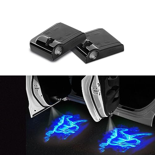 2PCS Car Door Projector Lights, Car Door LED Logo Projector, Wireless Courtesy LED Light, Car Door Step Welcome Lights, LED Car Welcome Light Ghost Shadow Light Universal for Cars Trucks SUVs