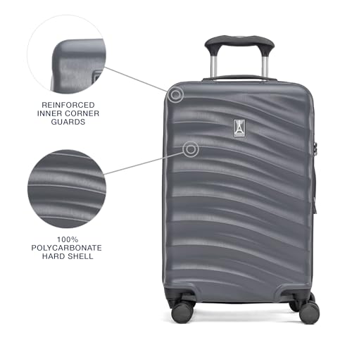 Travelpro Maxlite Air V2 Hardside Expandable Carry on Luggage, 8 Spinner Wheels, Lightweight Hard Shell Suitcase, TSA lock, Black, Carry On 21-Inch