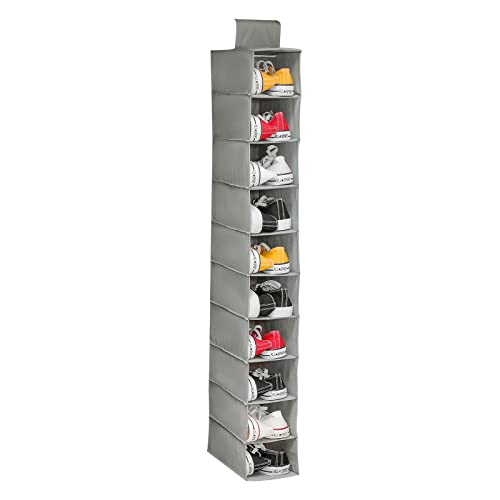 PUiKUS 10-Shelf Hanging Shoe Organizer Hanging Closet Shoe Organizer, Space Saving Shoe Holder & Storage, Closet Organizer Great for Shoes