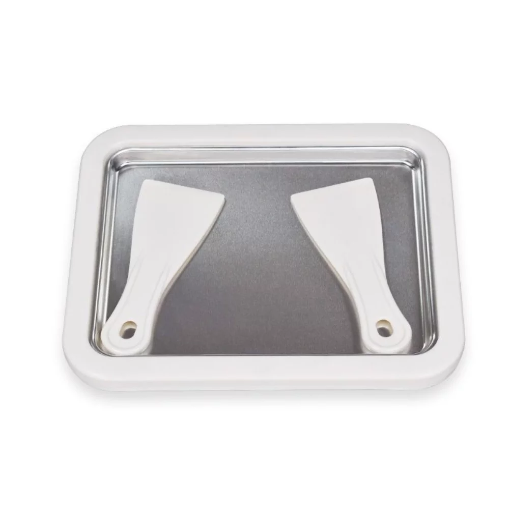 Useful Household 2 Spatulas Rolled Ice Cream Ice Cream Maker Yogurt Frozen Fry Ice Plate Mini Yogurts Machine