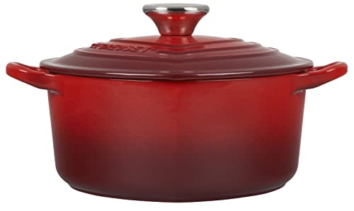 Le Creuset Signature Enameled Cast Iron Figural Heart Cocotte, 2 Quart, White with Stainless Steel Knob