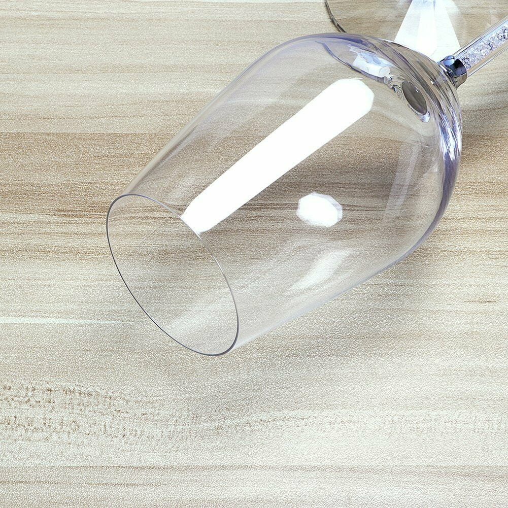 Elegant Wine Glasses Set of 4 (15oz) Stemware with Long Crystal Diamond Stem