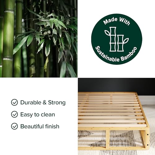 ZINUS Edgar 4 Inch Wood Box Spring, Mattress Foundation, Sturdy Wood Structure, Low Profile, Easy Assembly, King