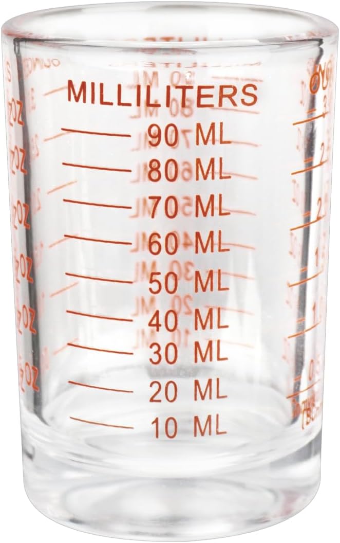 Shot Glass Measuring Cup 3 Ounce/90ML Liquid Heavy High Espresso Glass Cup