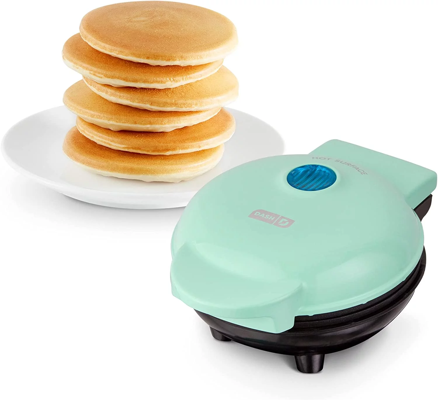 Mini Maker Electric Round Griddle for Individual Pancakes, Cookies, Eggs & other on the go Breakfast, Lunch & Snacks wit