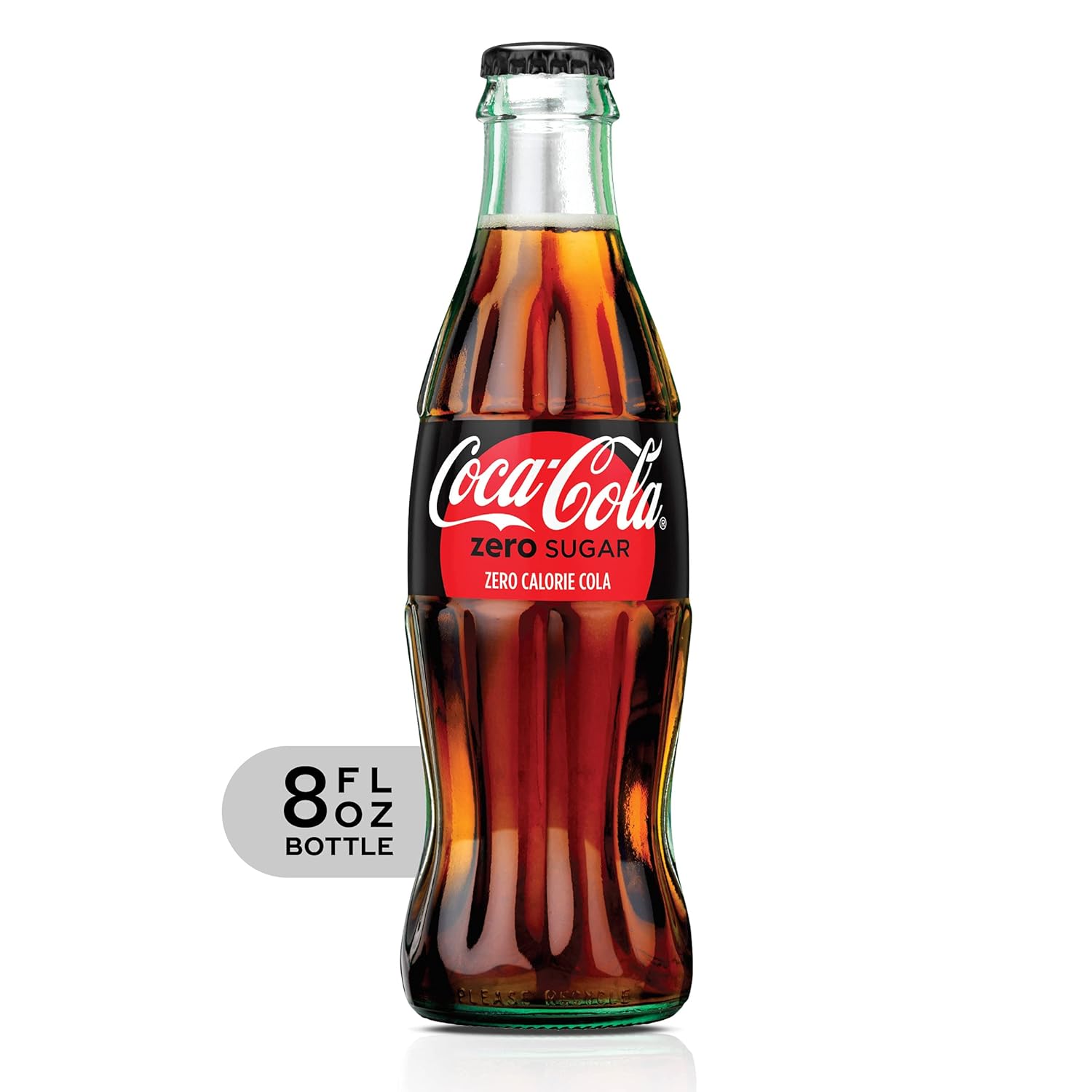 Coca-Cola Zero Sugar Glass Bottles, 8 fl oz, 6 Pack