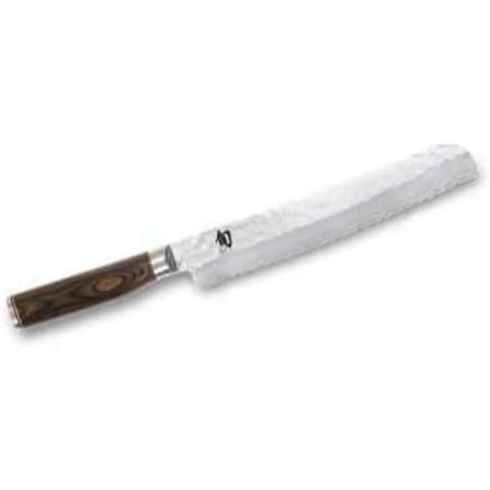 Cutlery Premier 9” Bread Knife; Effortlessly Slice Through Any Type Of Loaf Without Tearing Or Crushing, Razor-Sharp, Wide Serrations, Hand-Sharpened 16° Blade, Handcrafted In Japan,Silver