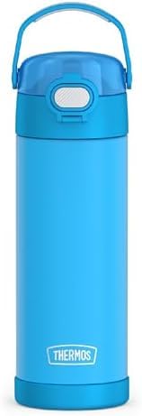 THERMOS FUNTAINER 16 Ounce Stainless Steel Vacuum Insulated Bottle with Wide Spout Lid, Apricot
