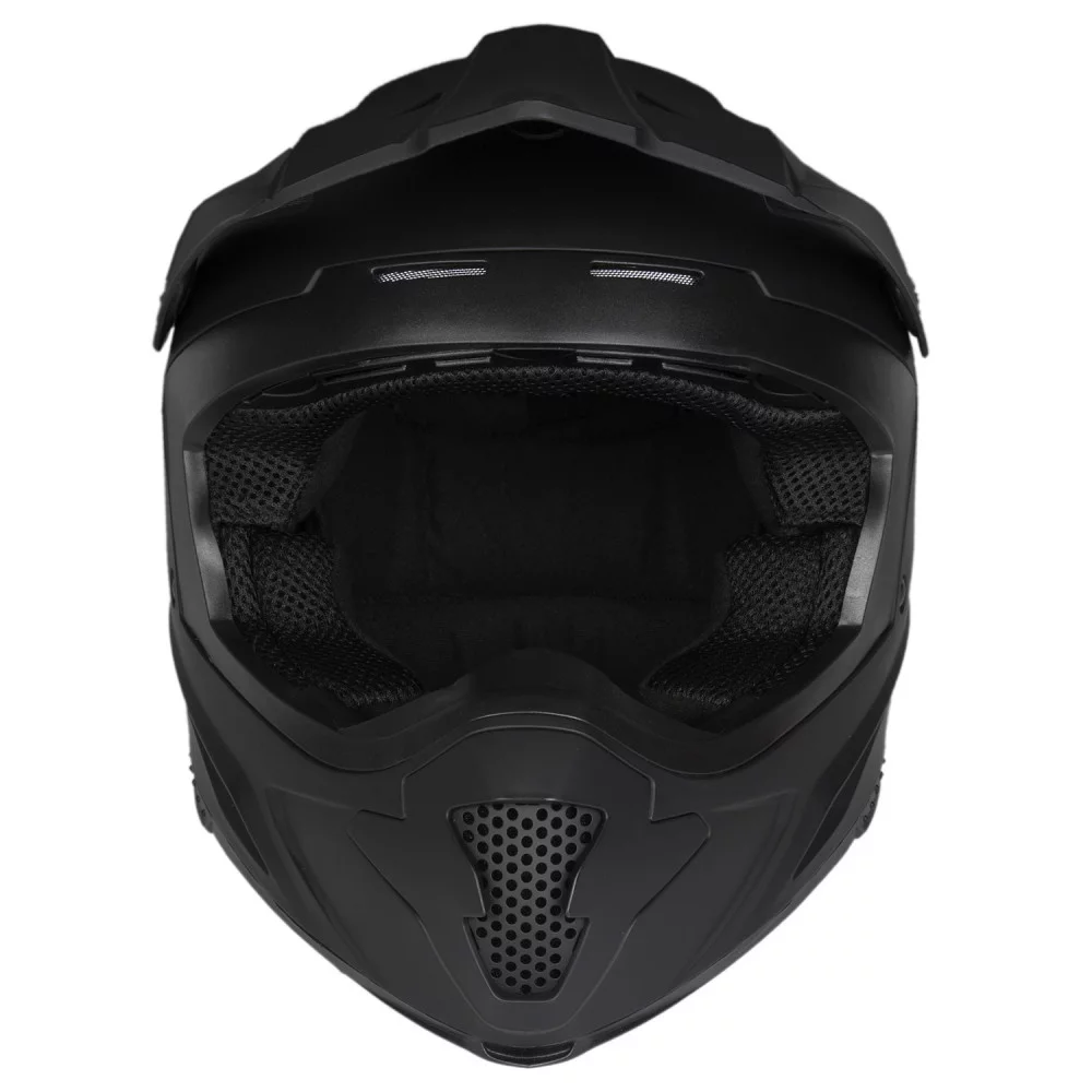 Raider Motocross RX1 Open Face Helmet DOT Approved - Matte Black - XL