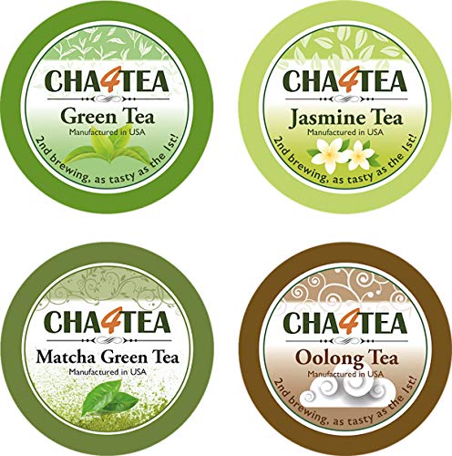 Cha4TEA 36-Count Assorted Green Tea for Keurig K-Cup Brewers (Matcha Green Tea, Green Tea, Jasmine /Oolong Green Tea)