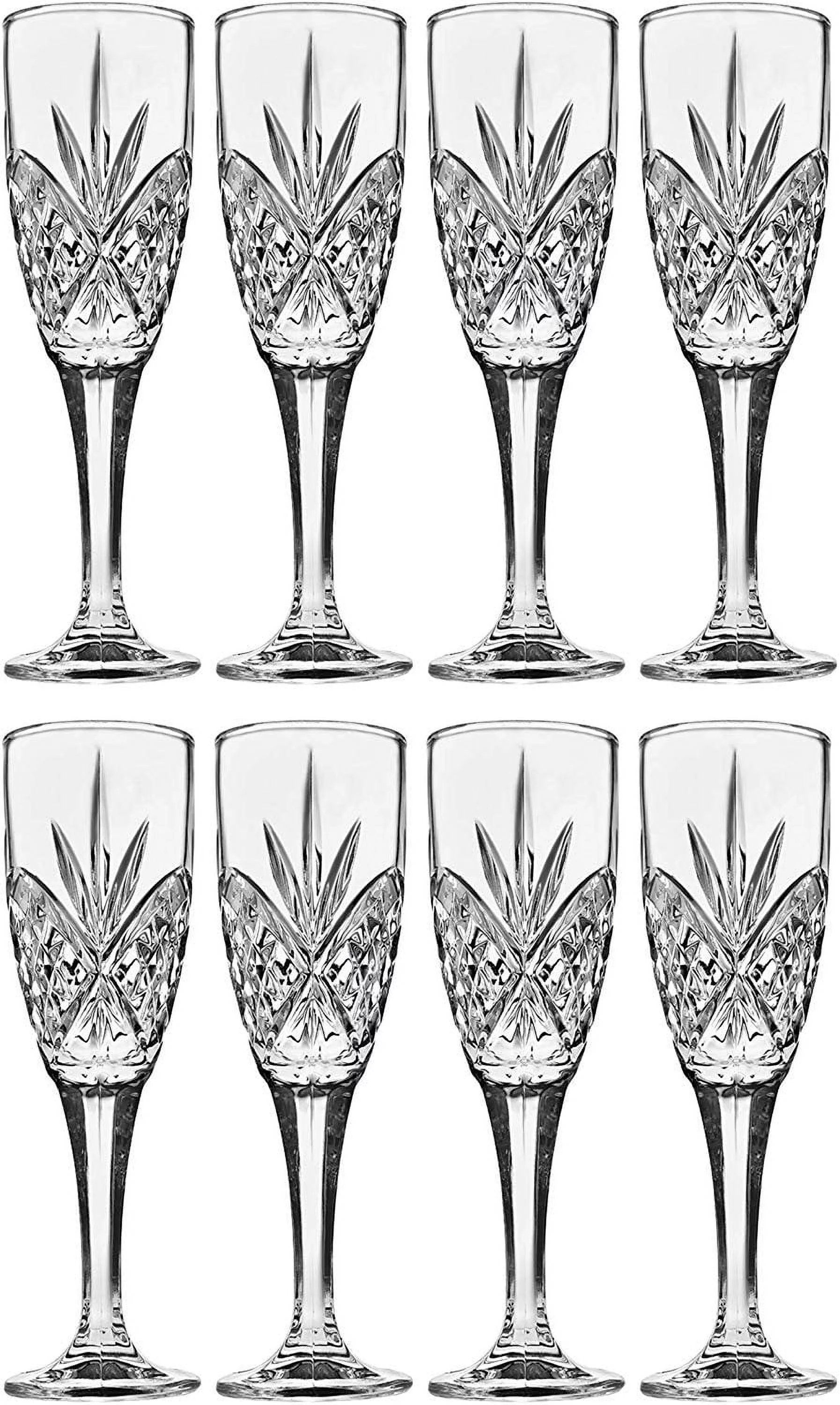 Godinger 25734 Dublin Crystal Flute Glasses - Set Of 12