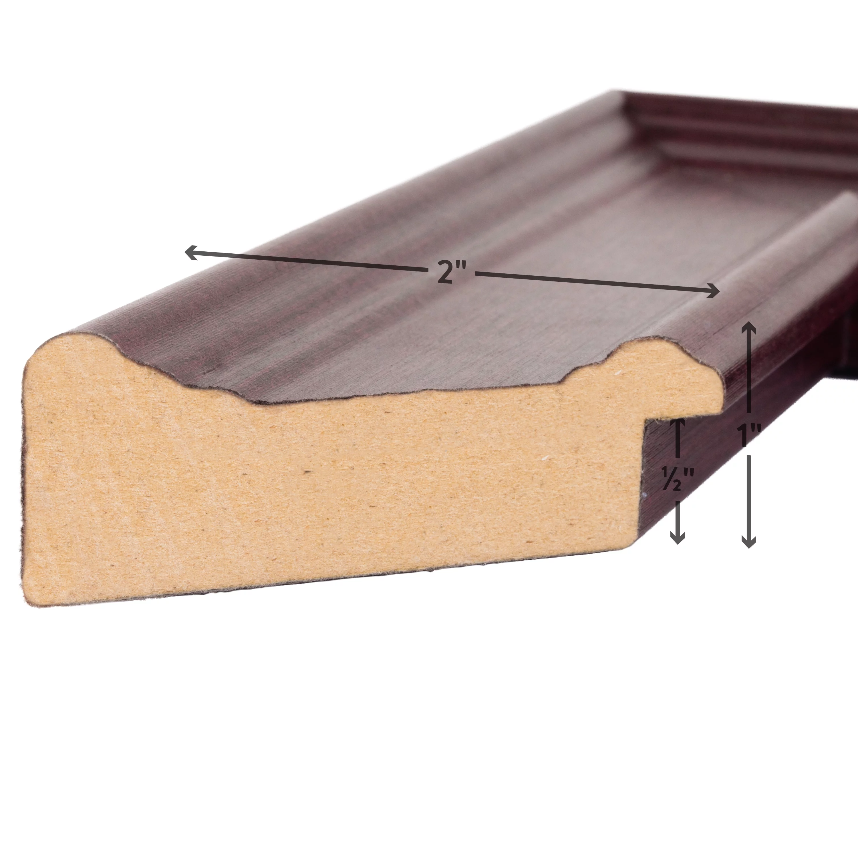 Craig Frames Revival, 12x36 inch Picture Frame, Mahogany Red