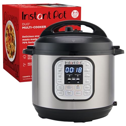 Instant Pot Duo 7-in-1 Mini Electric Pressure Cooker, Slow Rice Cooker, Steamer, Sauté, Yogurt Maker, Warmer & Sterilizer, Includes Free App with over 1900 Recipes, Stainless Steel, 3 Quart