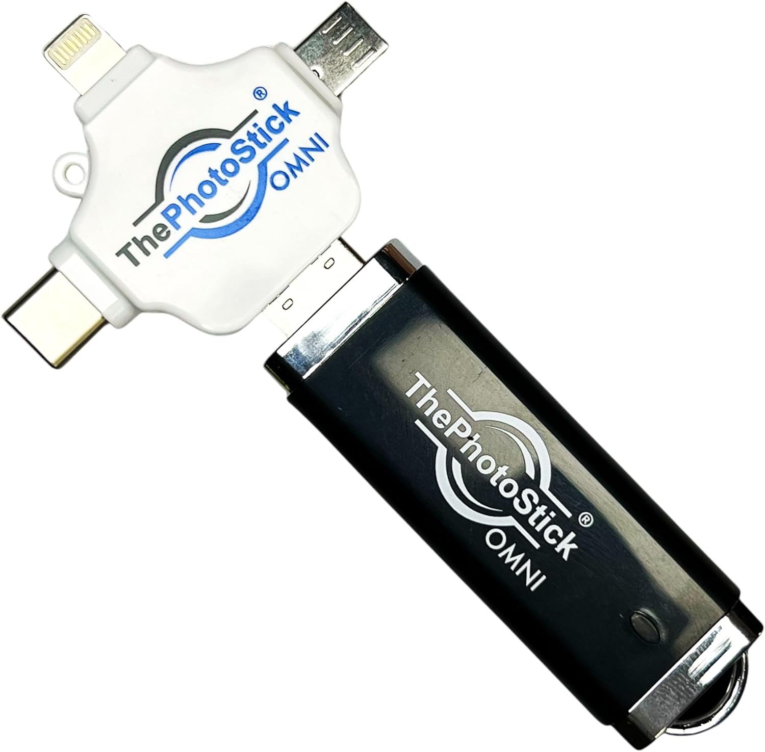 ThePhotoStick® Omni 128GB - Secure Photo & Video Backup and Transfer | Digital File Organization | USB & Multiport Connection for Phones, Tablets and Computers | Portable Memory | External Storage