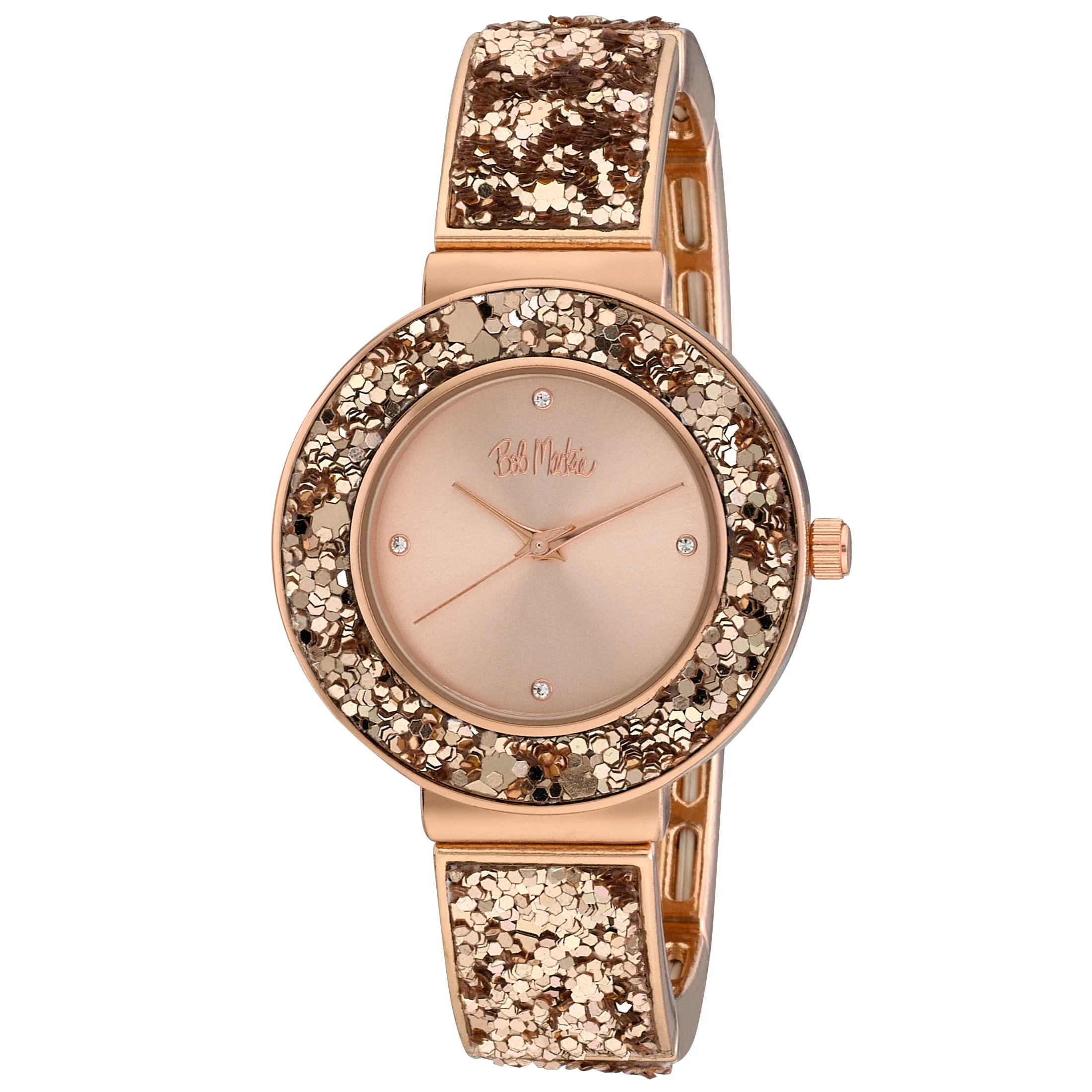 Bob Mackie Women's Rose Gold 35mm Stretch Sequin Expansion Watch
