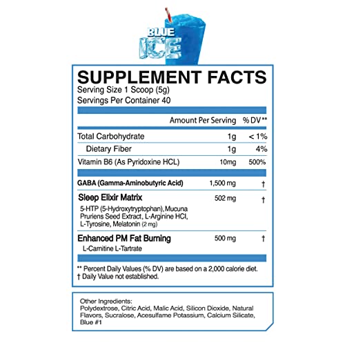 eFlow Nutrition Elixir PM - Night time Fat Burner and Natural Sleep Support - GABA, l-carnitine, melatonin, Sleep & Relaxation, pm Weight Loss - Warrior Punch (40 Servings)