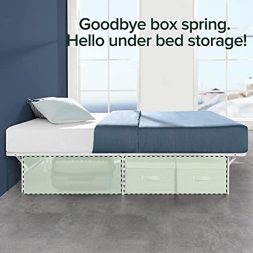 ZINUS Rumi 14in Full Metal Bed Frame, Quick Assembly SmartBase® Mattress Foundation, Heavy Duty Sturdy Steel with No Box Spring Needed, Eco-Friendly Packaging, Black