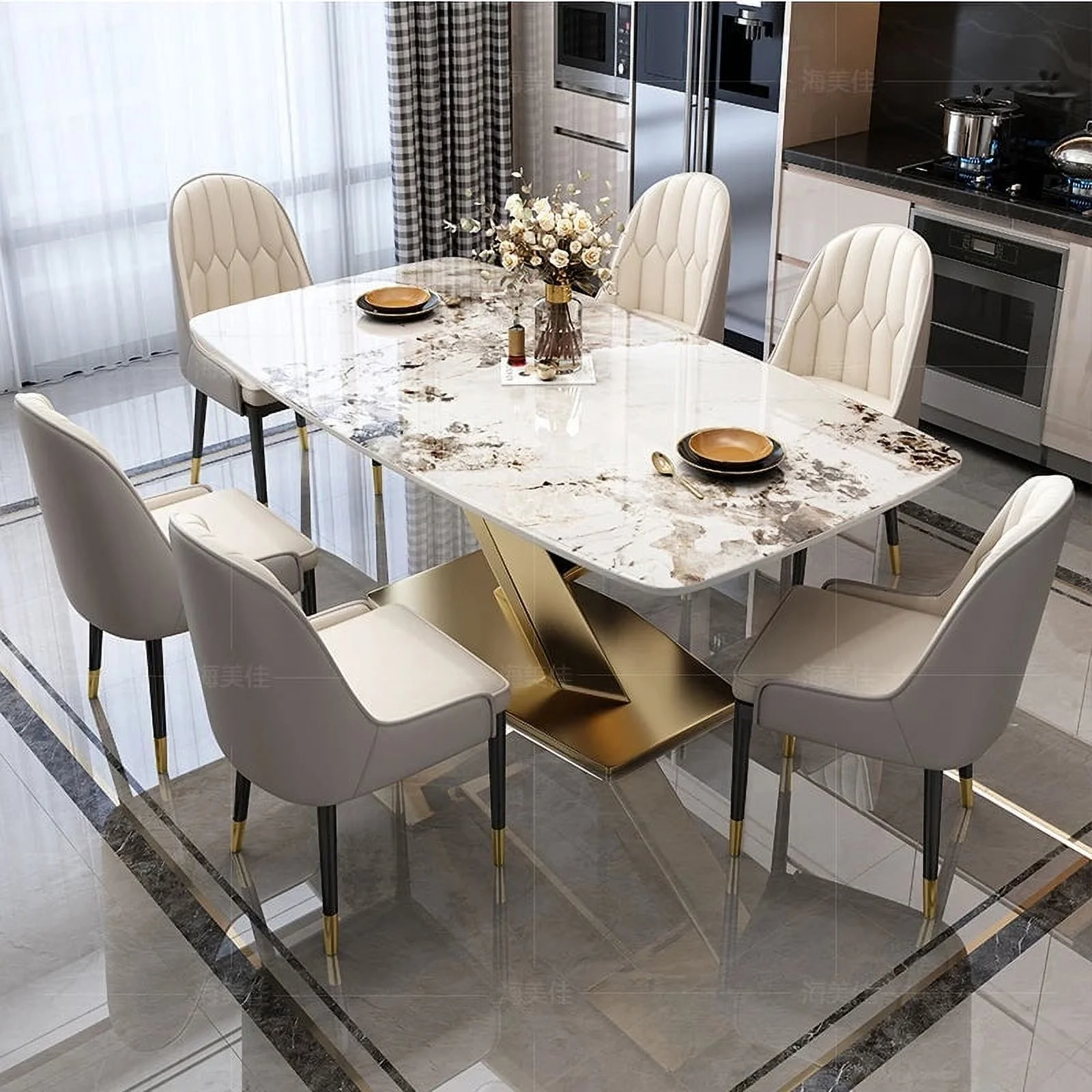 Stone Desk Coffee Table Kitchen Side Dinner High Pool Table Nordic Black Small Zestawy Mebli Ogrodowych Apartment Furniture