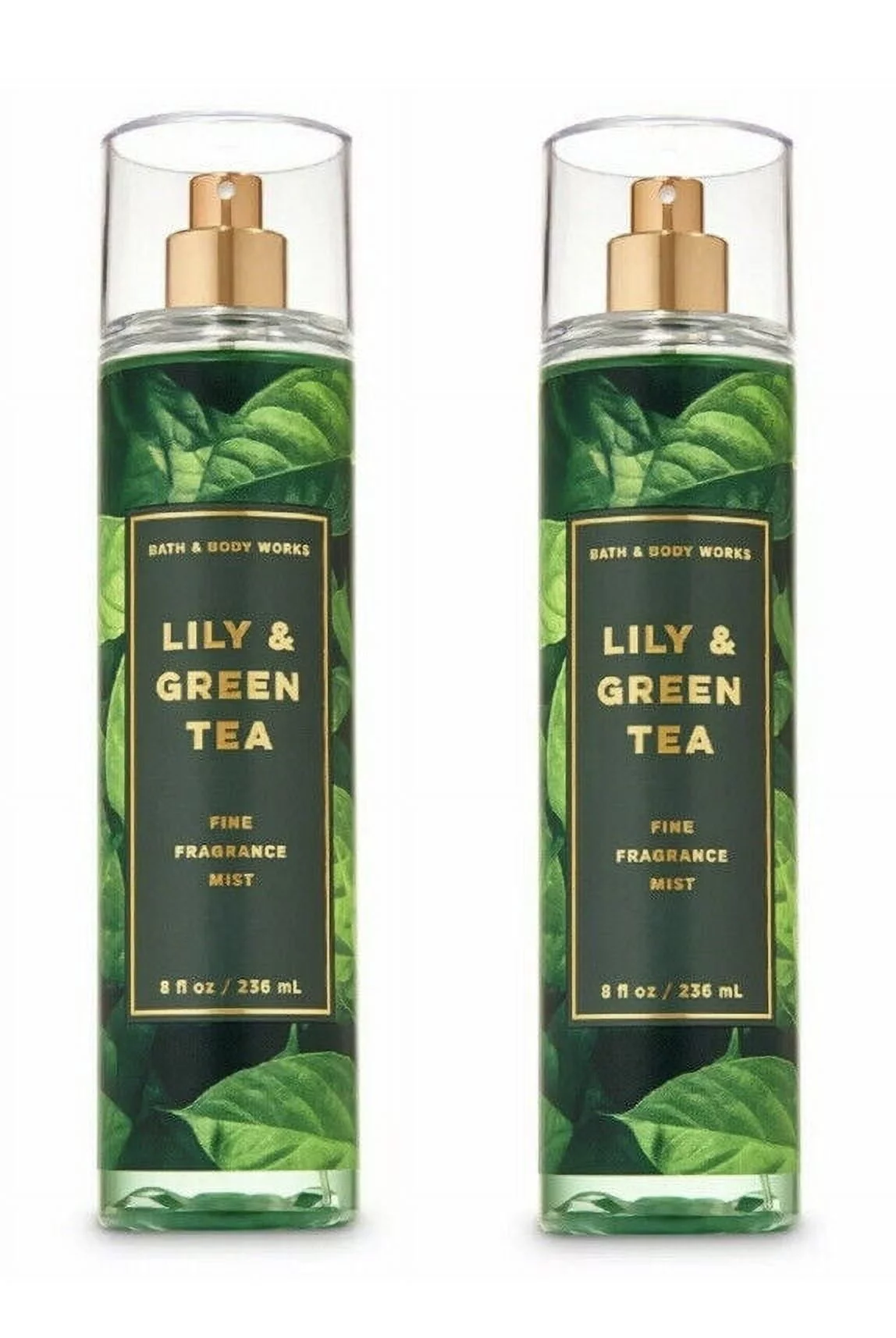 White Barn LILY & GREEN TEA [2-PACK] Fine Fragrance Mist 8 Fluid Ounce--Bath and Body Works