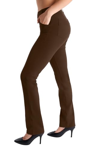 Yogipace,Belt Loops,Women's Petite/Regular/Tall Straight Leg Yoga Dress Pants