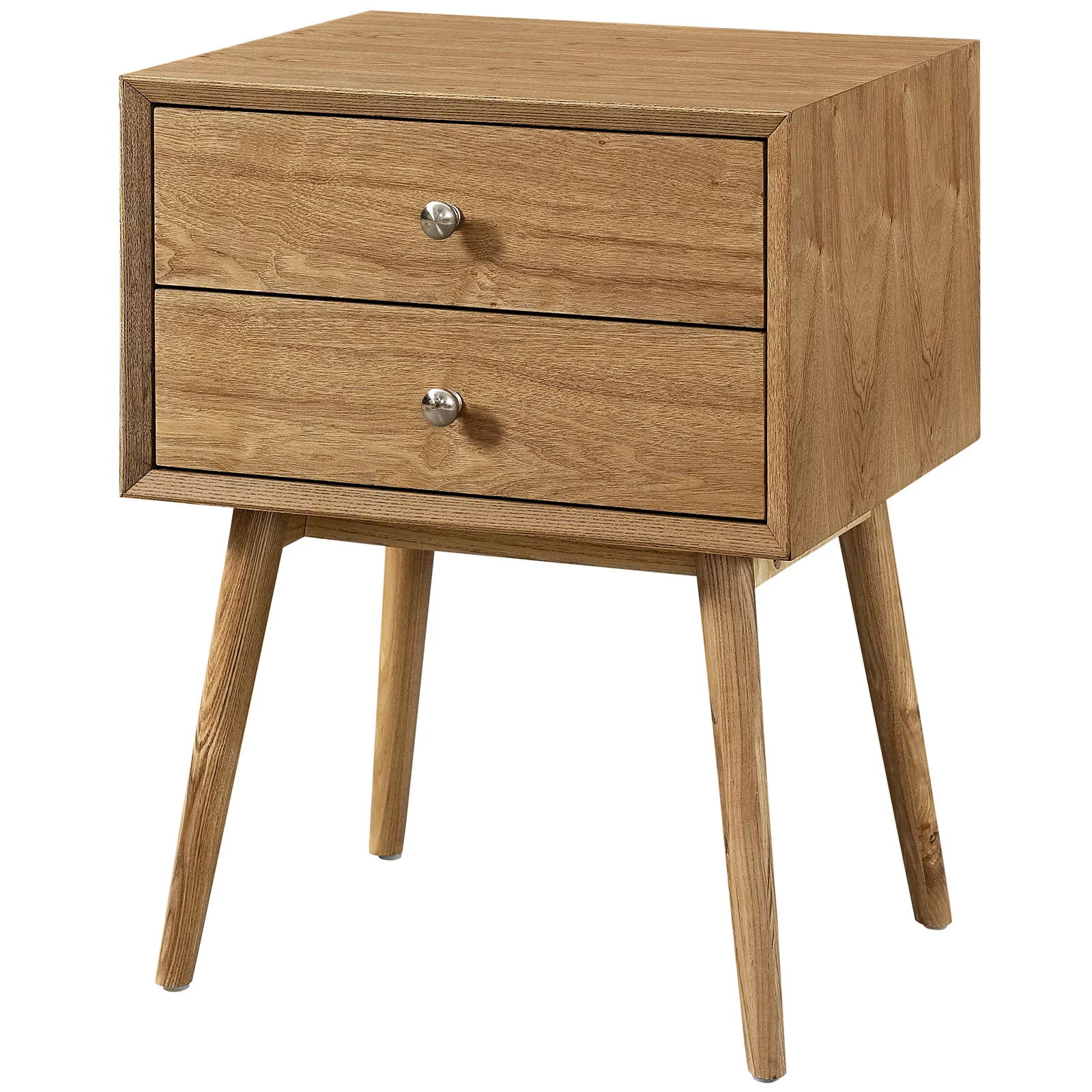 Nightstand Side End Table, Wood, Brown Natural, Modern Contemporary Urban Design, Bedroom Master Guest Suite Living Room