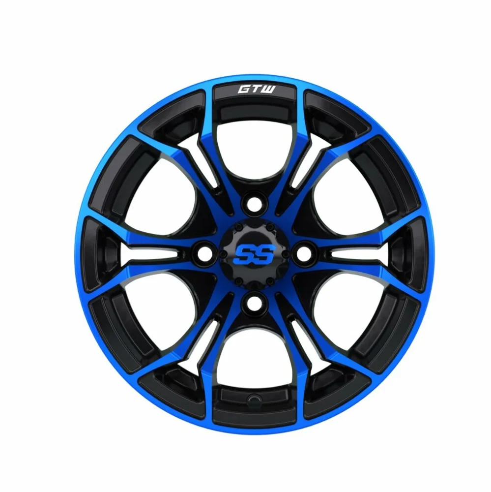 GTW Spyder 12 inch  Blue/Black Wheel on 215/35-12 (18