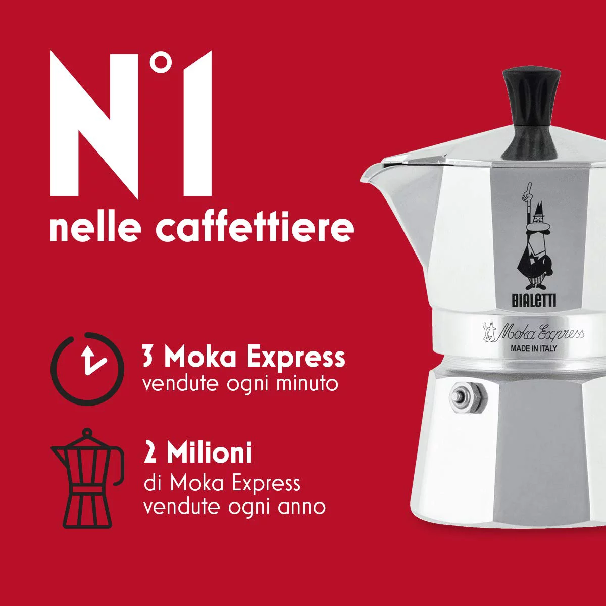 Bialetti Moka cream 3 cup, italian coffee maker
