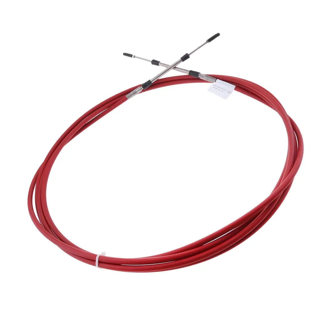 Red Throttle Remote Control Box Cable 8FT 10FT 11FT 13FT 15FT 16FT 18FT 19FT 20FT 21FT 23FT 26 Outboard 11 FT
