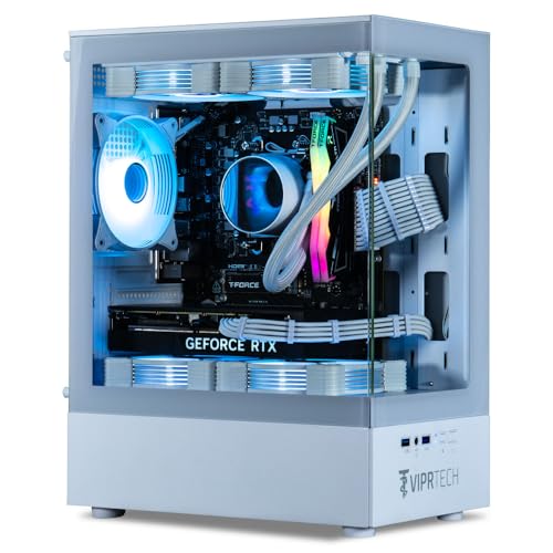 ViprTech Reaper 3.0 Liquid-Cooled PC - AMD Ryzen 7 7700 (5.3Ghz Turbo), RTX 4070 Super 12GB, 32GB DDR5 6400, 2TB NVMe SSD, 800W Gold, VR-Ready, WiFi BT, Win 11, Gaming Desktop Computer Black