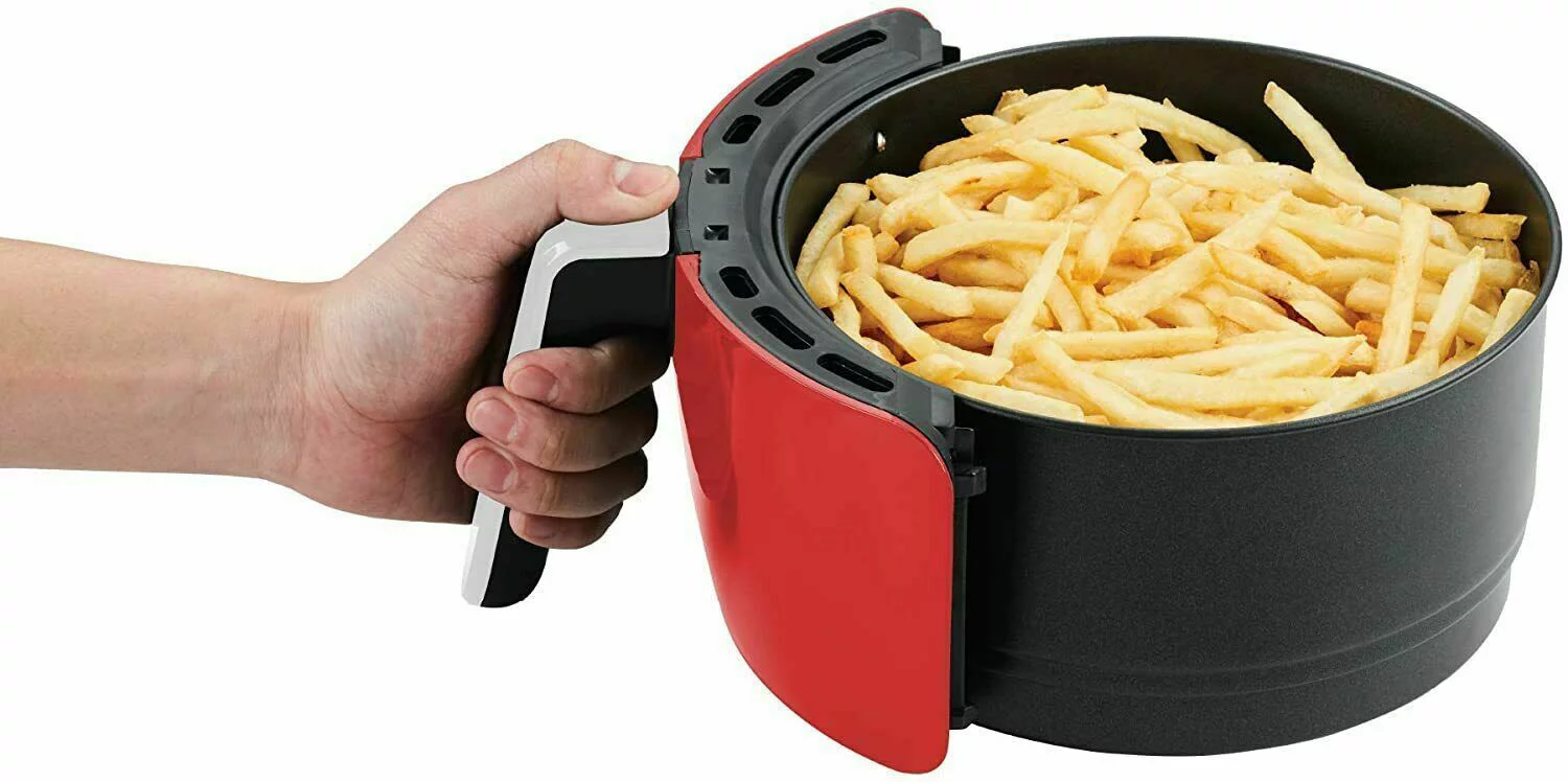 GoWISE USA 3.7-Qt. 1200 Watts Countertop Digital Air Fryer, Red