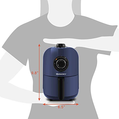 Elite Gourmet EAF0852SS 8.5Qt. Capacity Air Fryer Oven, Air Fry, Broil, Toast, Bake & Broil with Convection, Time and Temperature Controls, 800-Watts, Includes 25 Delicious Recipes, Stainless Steel