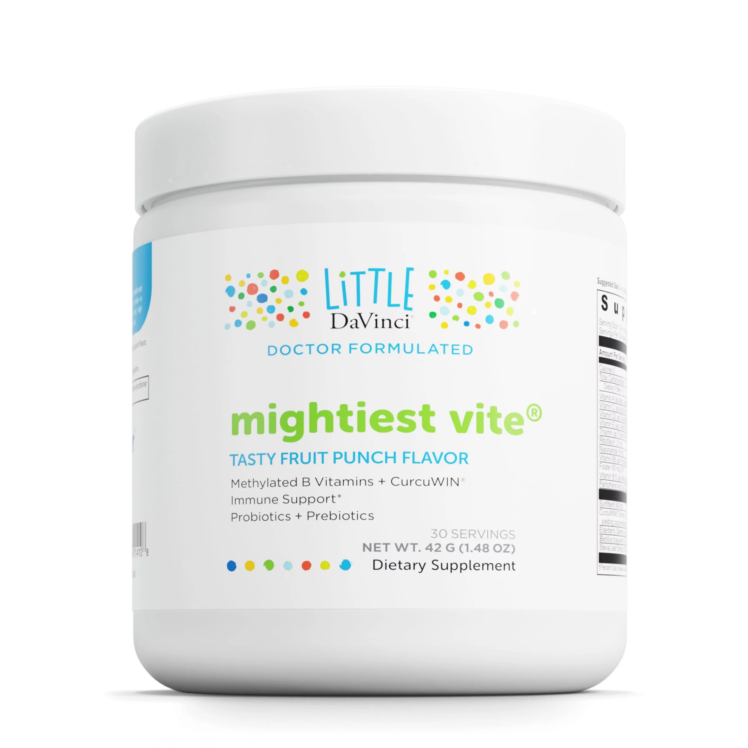 Little DaVinci Mightiest Vite - Children's Multivitamin Powder - Fruit Punch Flavor - 30 Servings - 42 g