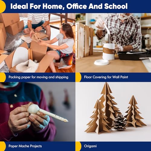 Vanhench Black Wrapping Paper, 17.5