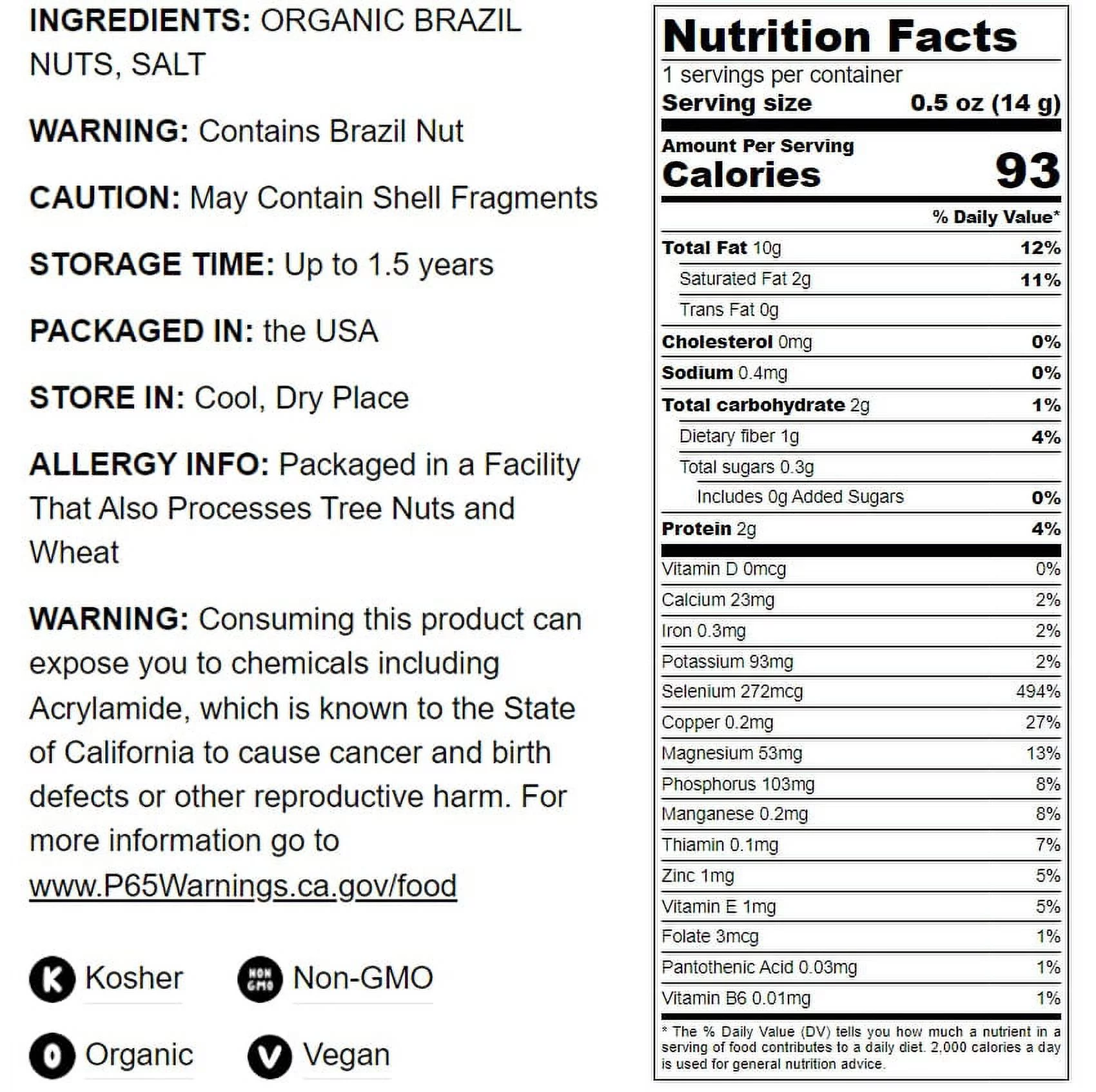 Organic Dry Roasted Brazil Nuts with Himalayan Salt, 4 Pounds — Non-GMO, Kosher, Vegan — by Food to Live