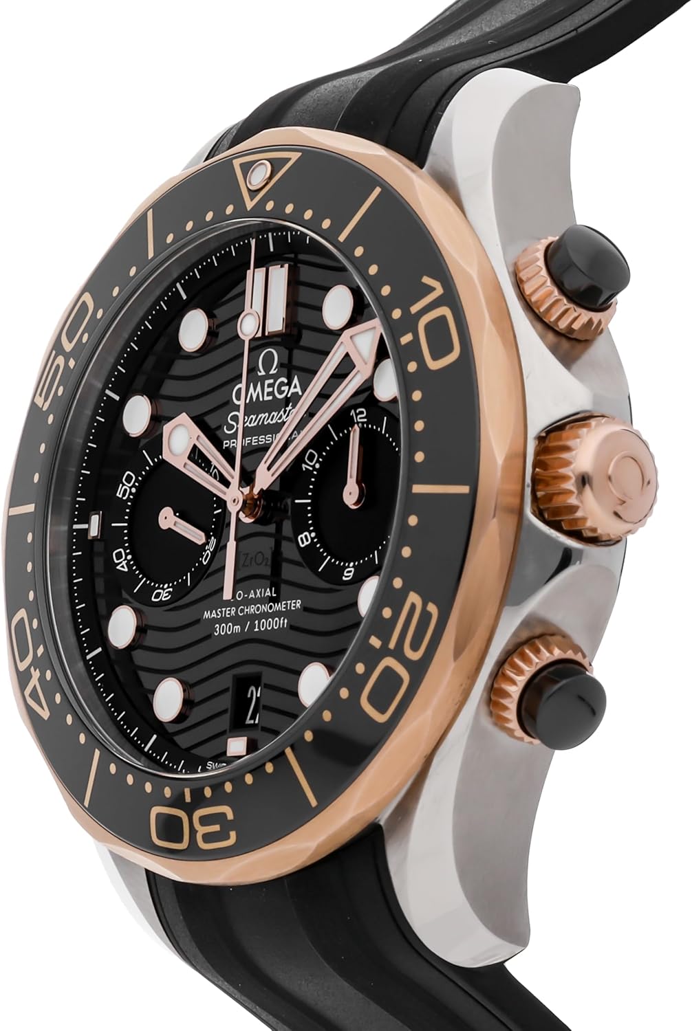 Omega Seamaster Diver 300m Co-Axial Master Chronograph Automatic Chronometer Black Dial Men's Watch 210.22.44.51.01.001