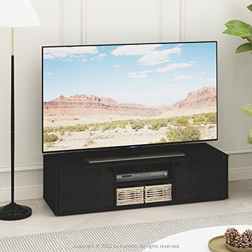 Furinno Simplistic TV Entertainment Center, Espresso/Black