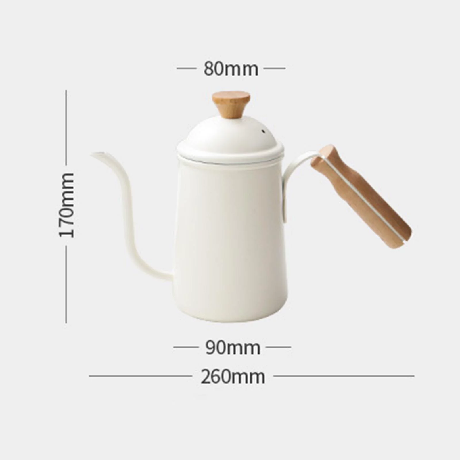 Stainless Steel Gooseneck Kettle Coffee Pot Hand Coffee Maker Drip Kettle Coffee Beige