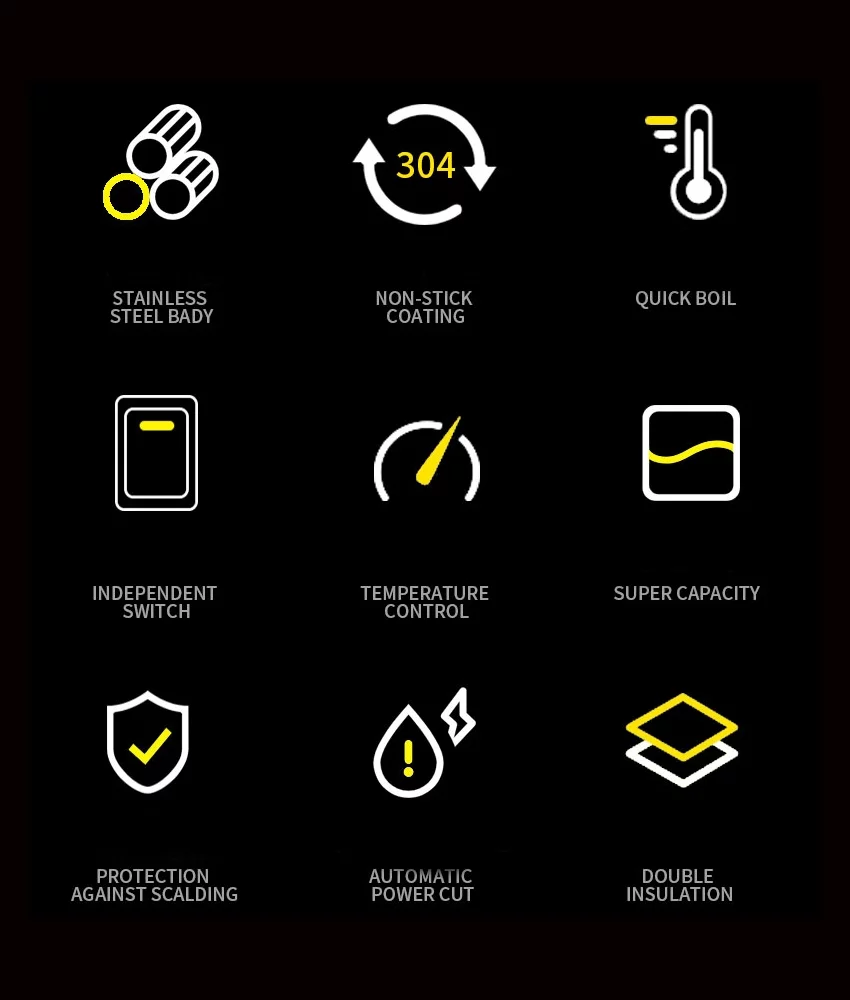 EQCOTWEA Hot Water Dispenser with Faucet Heater Kettle Stainless Steel 11.6L