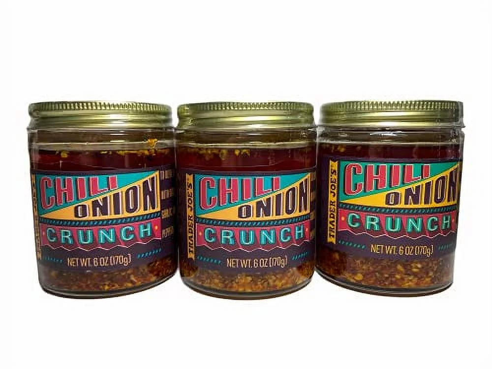Trader Joe's Chili Onion Crunch, 6 oz (Pack of 3)